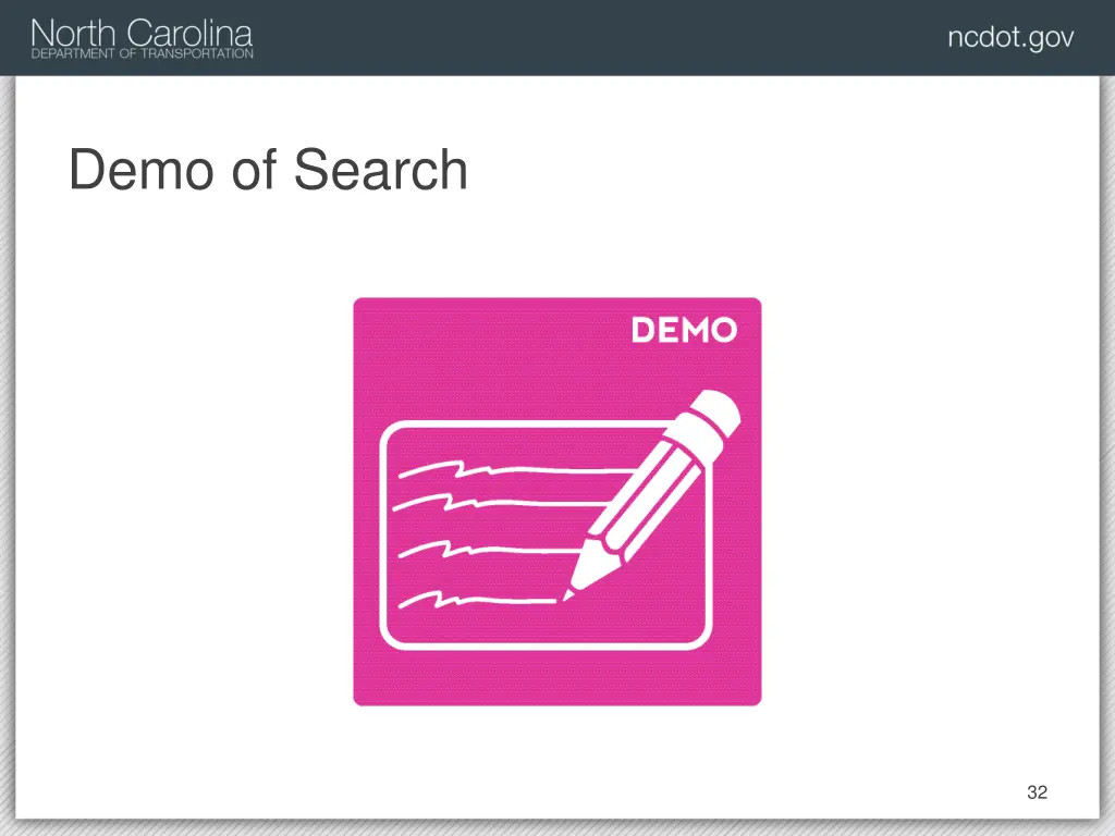 demo of search