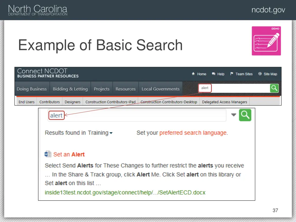 example of basic search