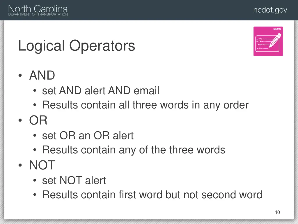 logical operators