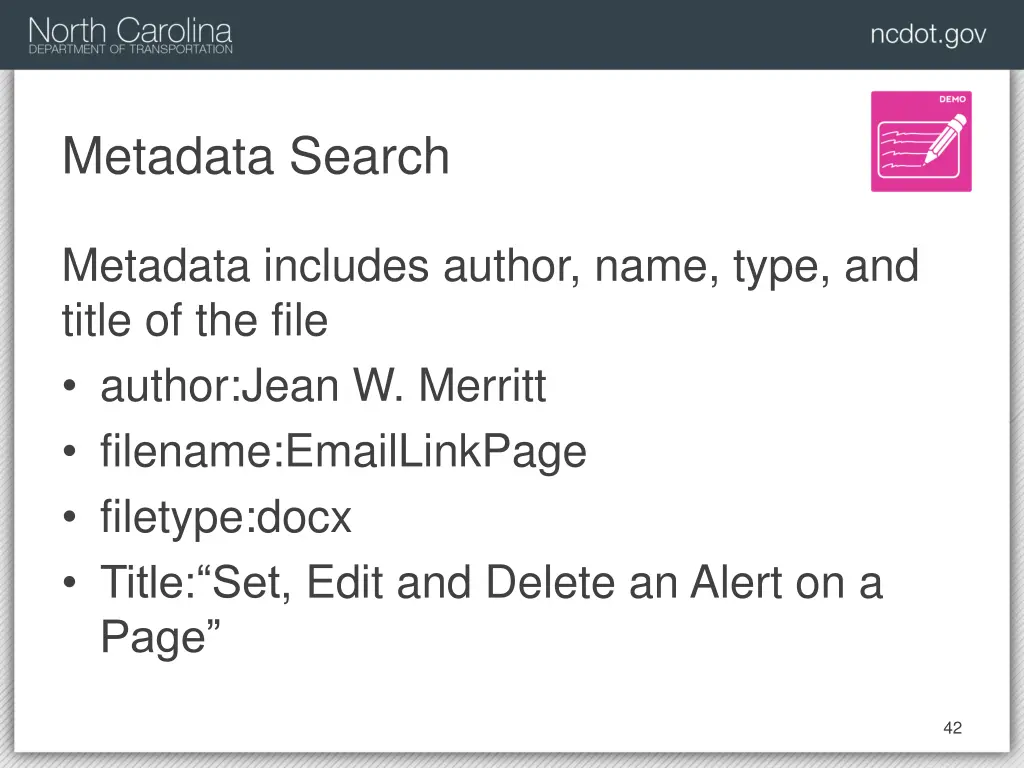 metadata search