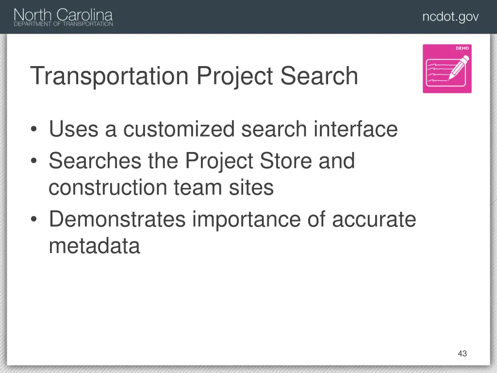 transportation project search