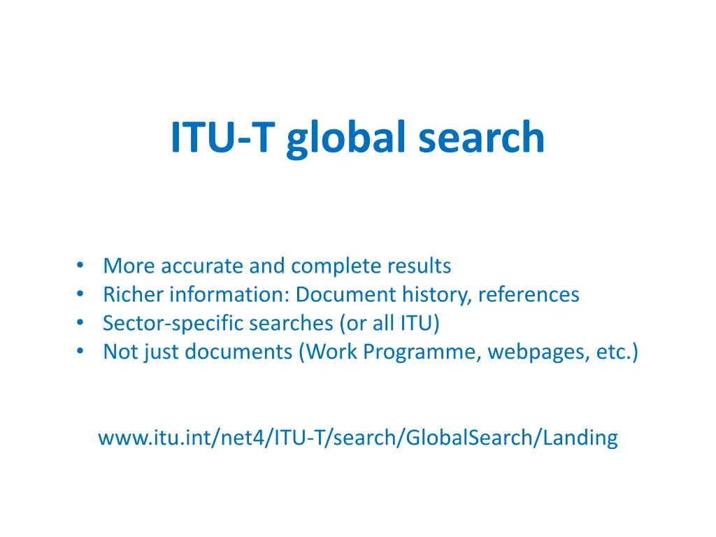 itu t global search