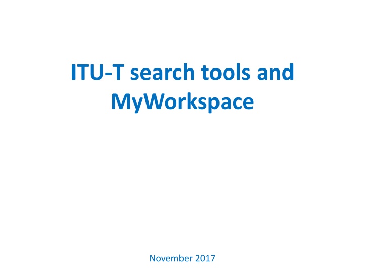 itu t search tools and myworkspace