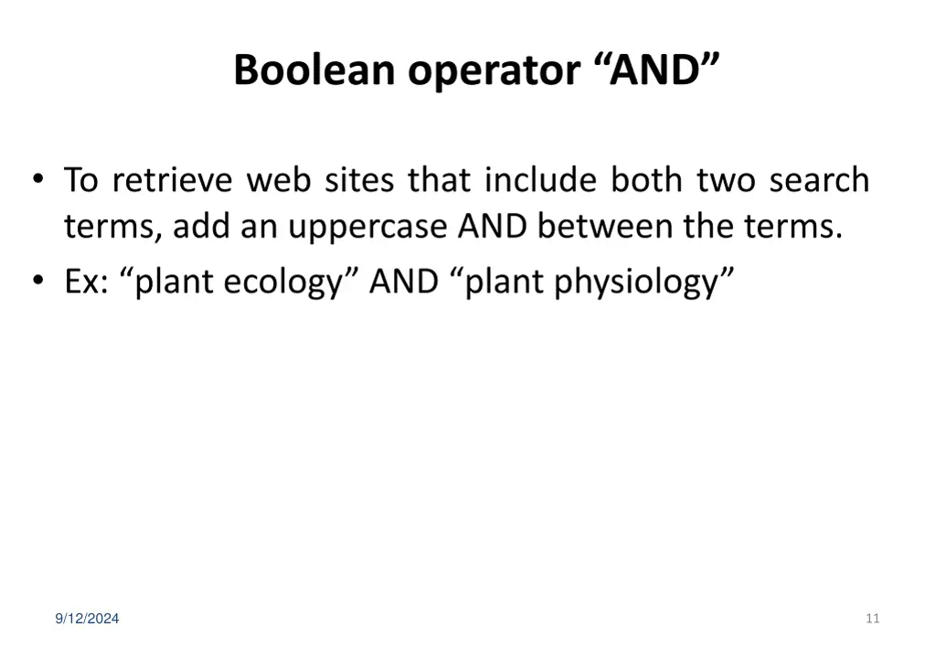 boolean operator and