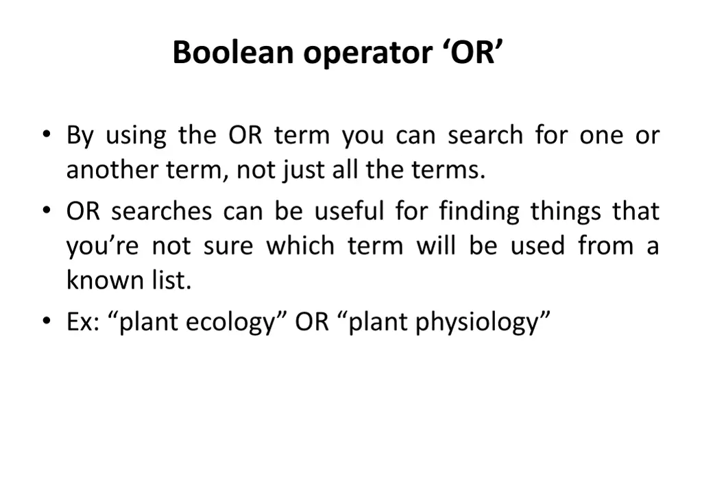 boolean operator or