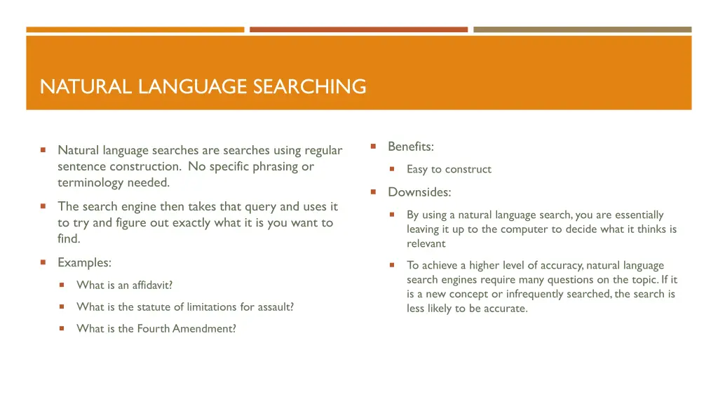 natural language searching