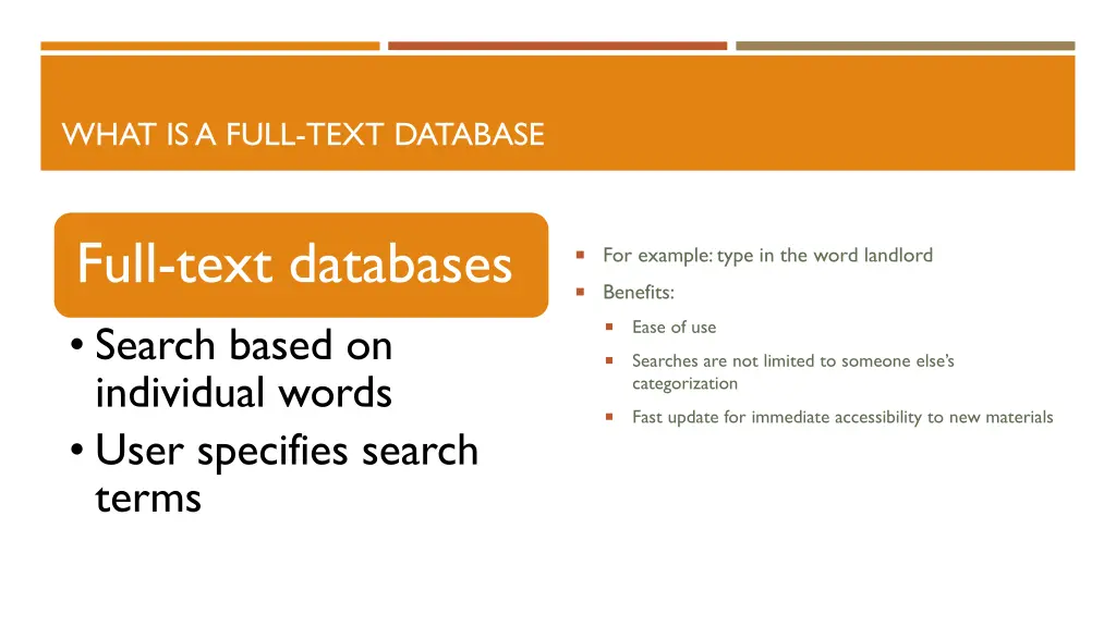 what is a full text database