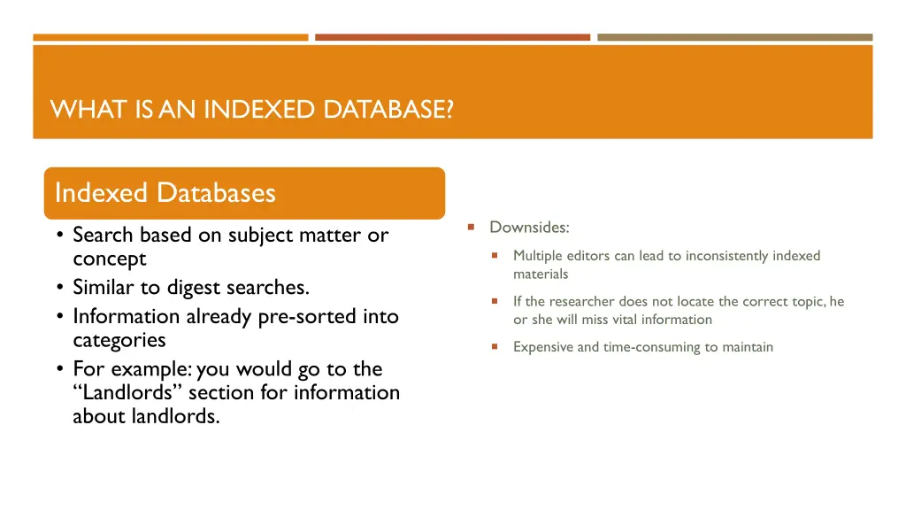 what is an indexed database