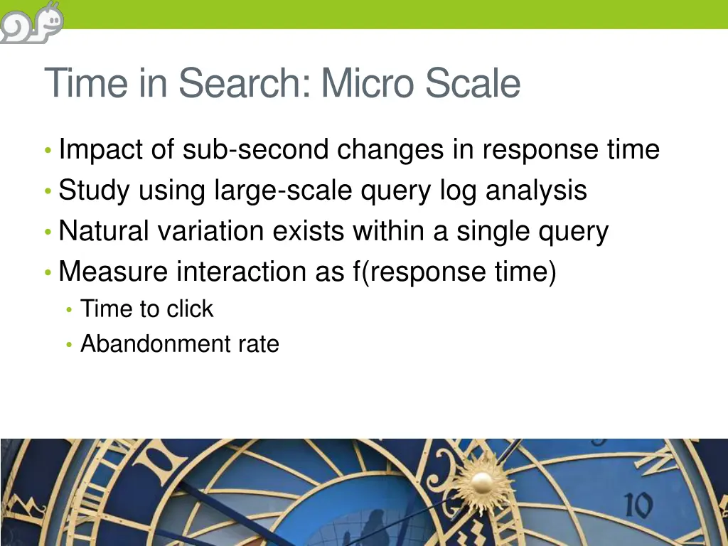 time in search micro scale