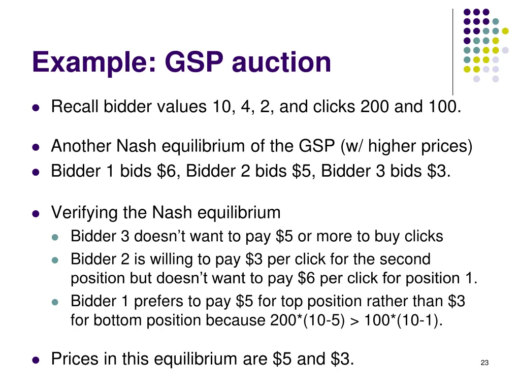 example gsp auction 1