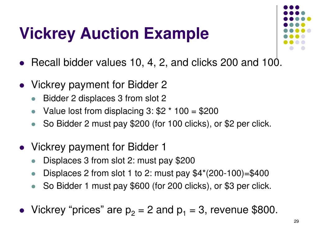 vickrey auction example