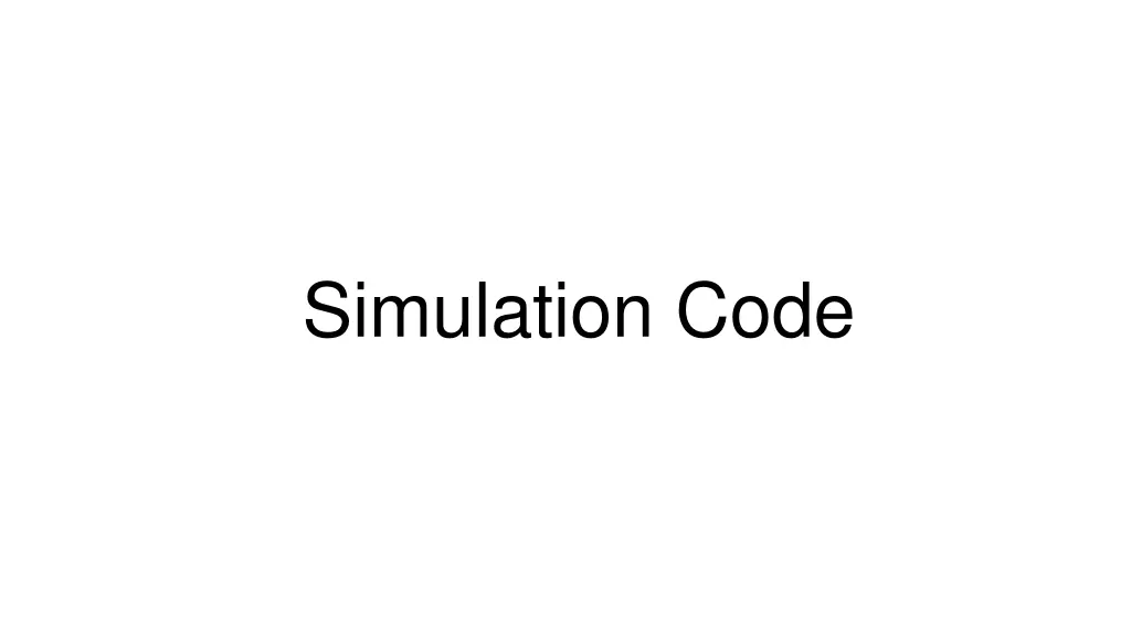 simulation code