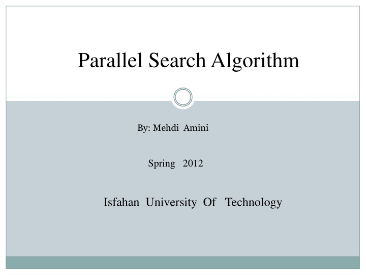 parallel search algorithm