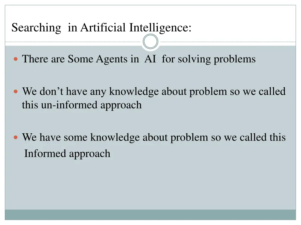 searching in artificial intelligence