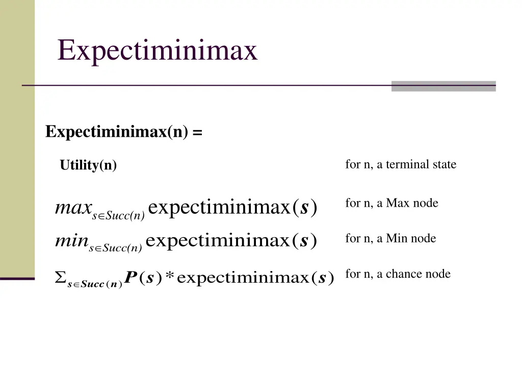 expectiminimax 1