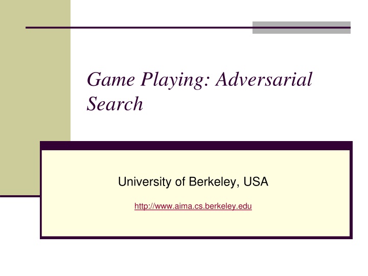 game playing adversarial search