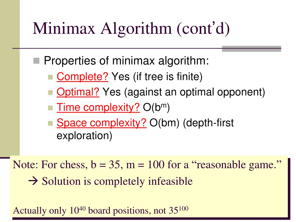 minimax algorithm cont d 6