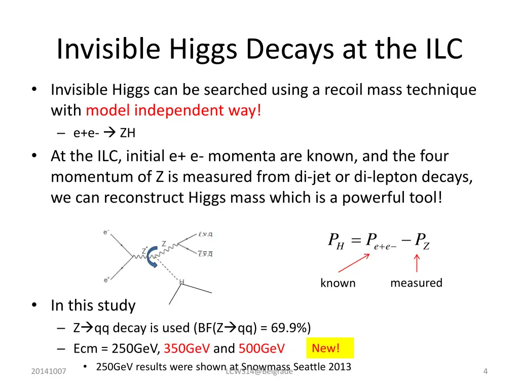 invisible higgs decays at the ilc