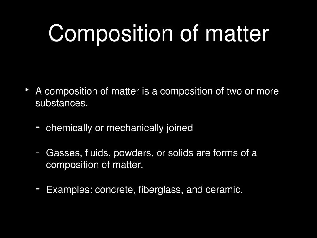 composition of matter