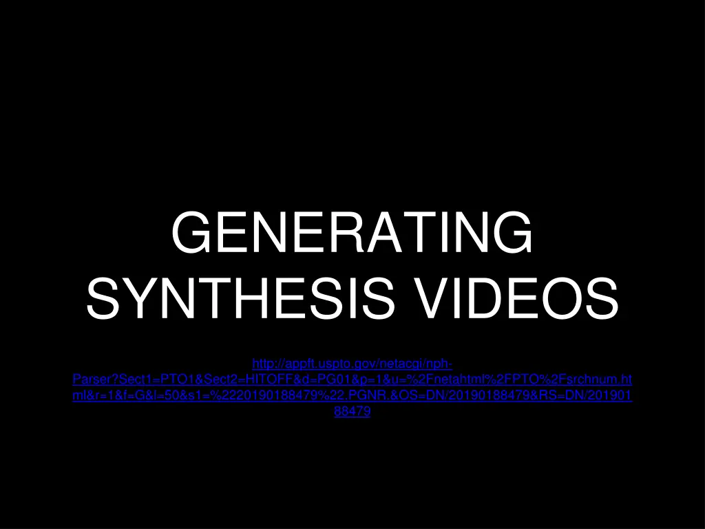 generating synthesis videos