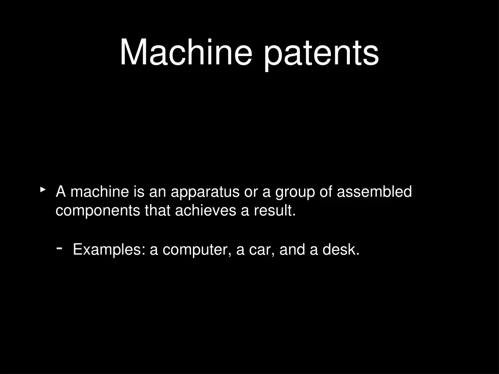 machine patents