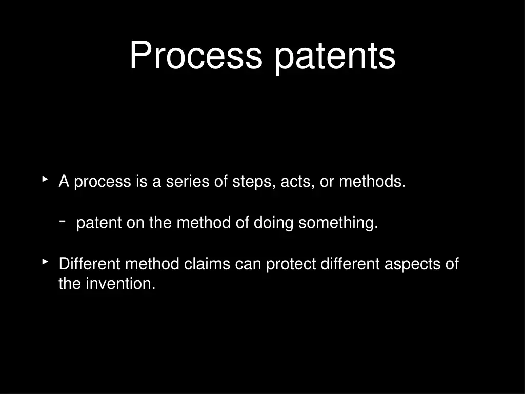 process patents