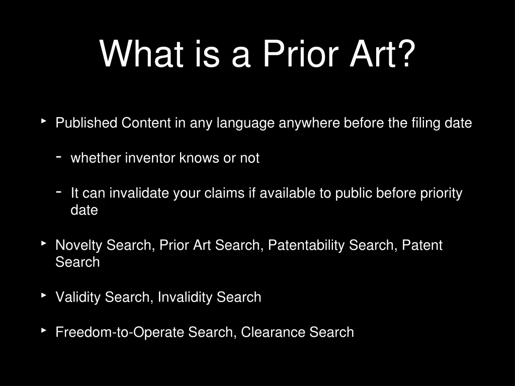 what is a prior art