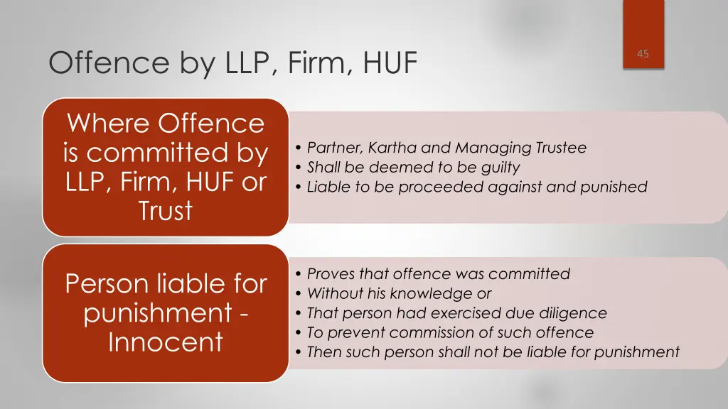 offence by llp firm huf