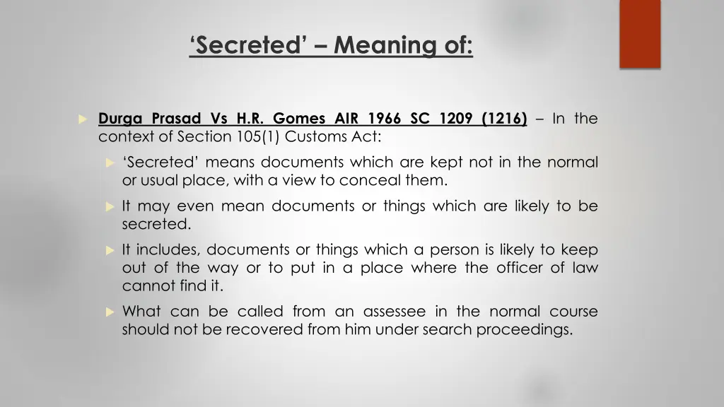 secreted meaning of