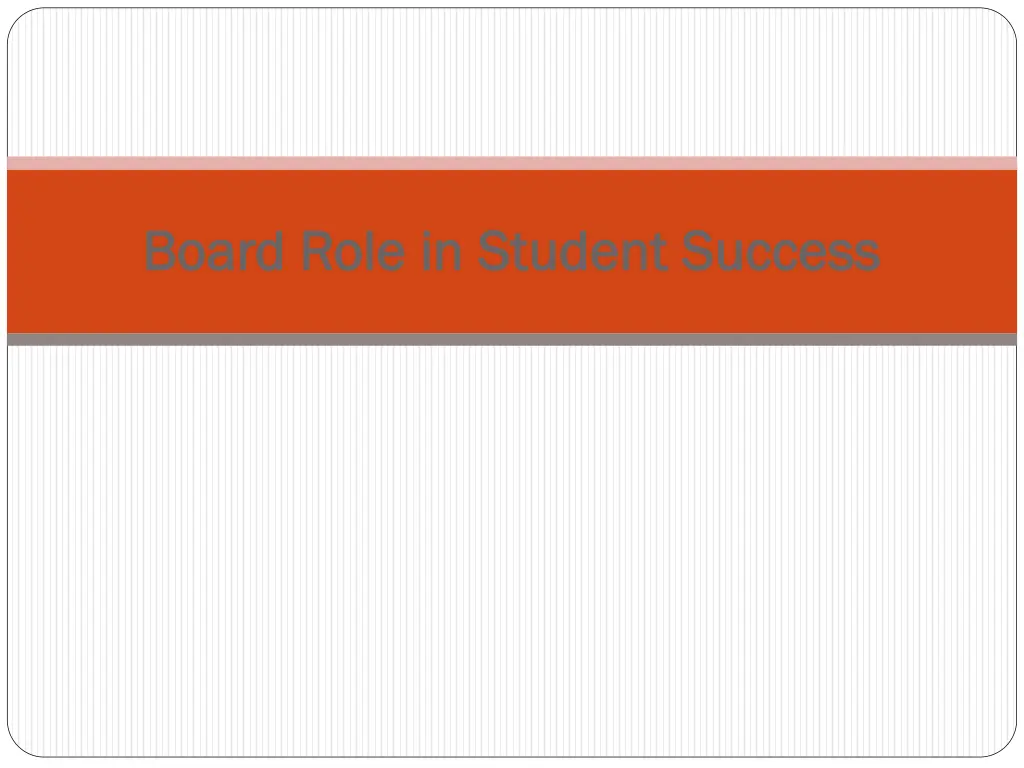 board role in student success board role