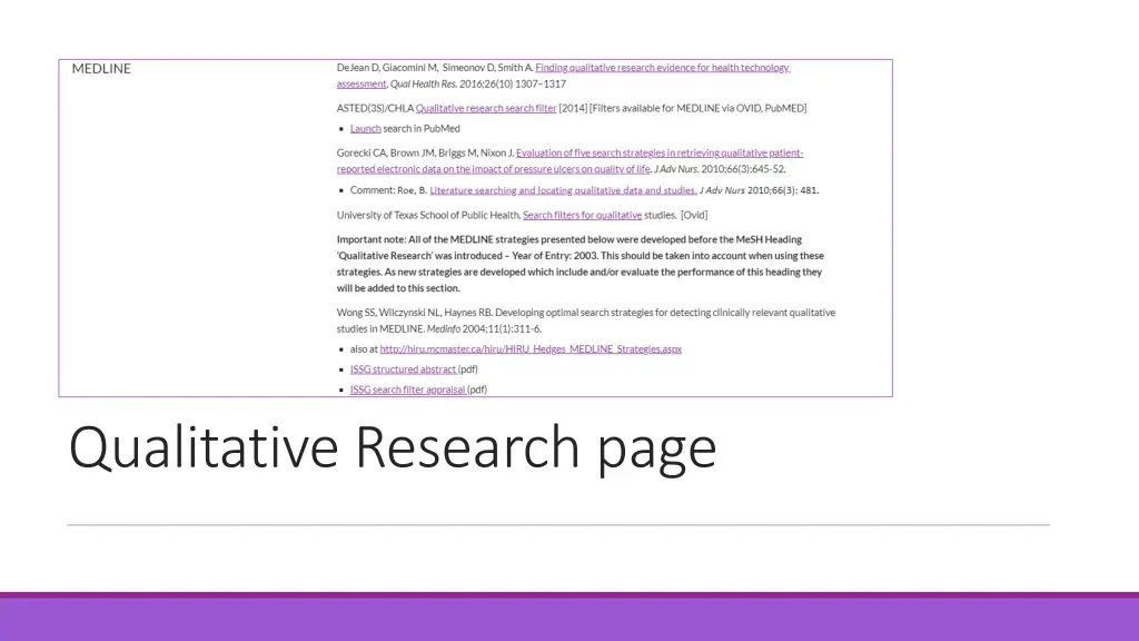 qualitative research page