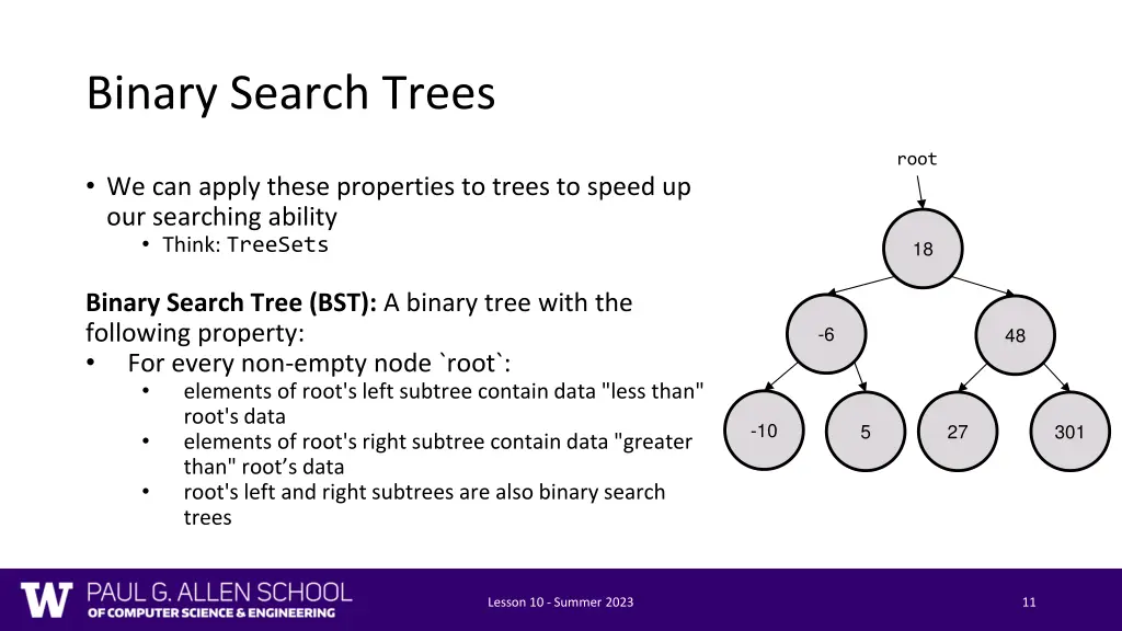 binary search trees 1