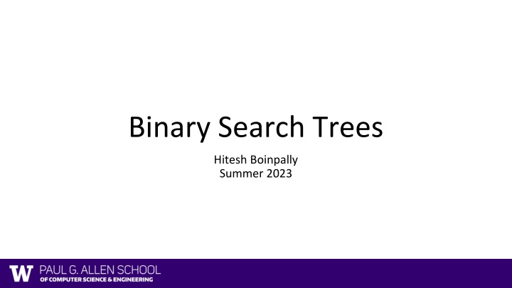 binary search trees