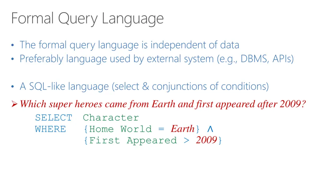 formal query language