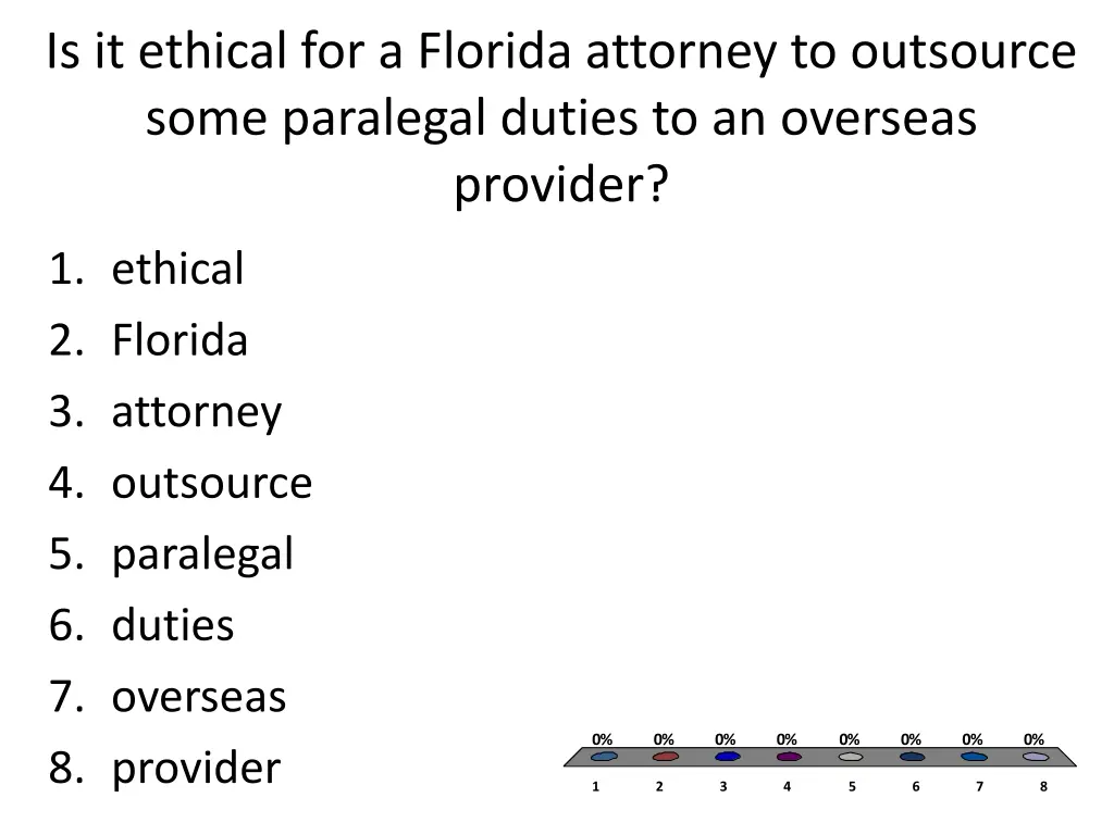 is it ethical for a florida attorney to outsource