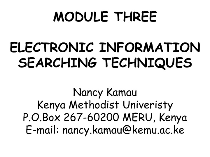 module three