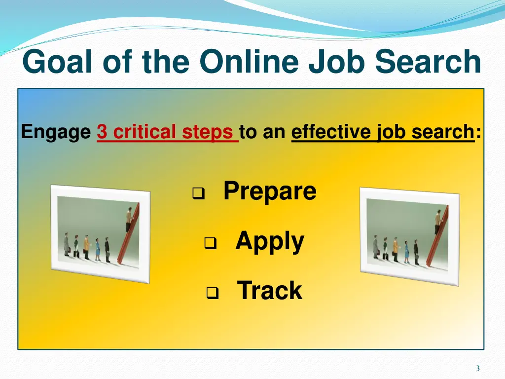 goal of the online job search