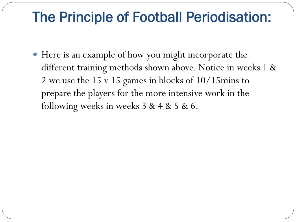 the principle of football the principle