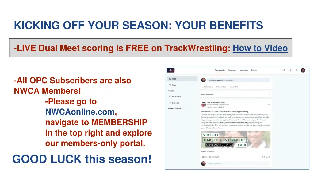 kicking off your season your benefits