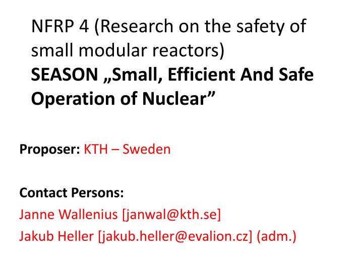 nfrp 4 research on the safety of small modular