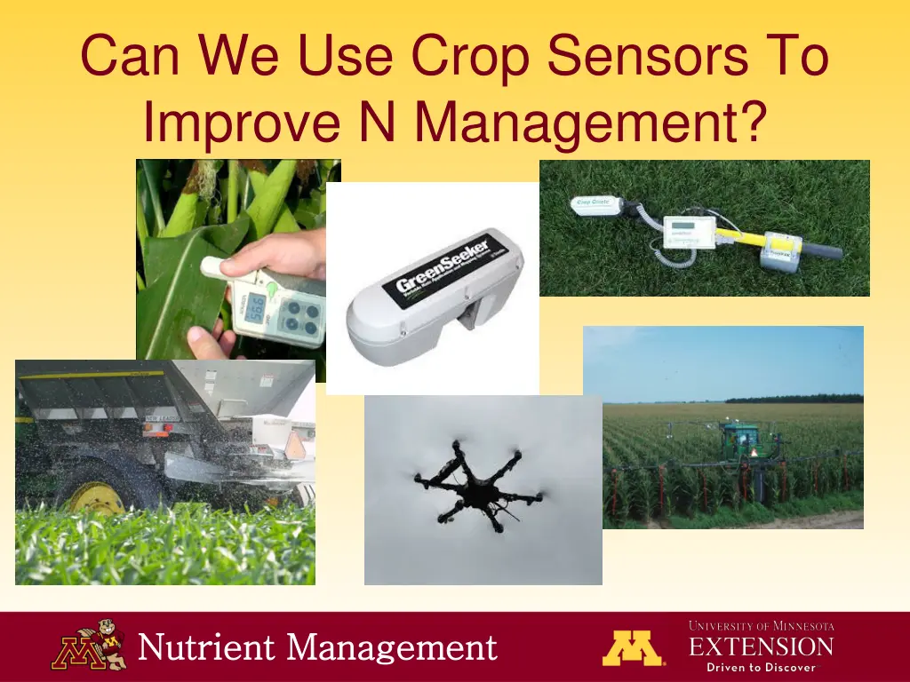 can we use crop sensors to improve n management