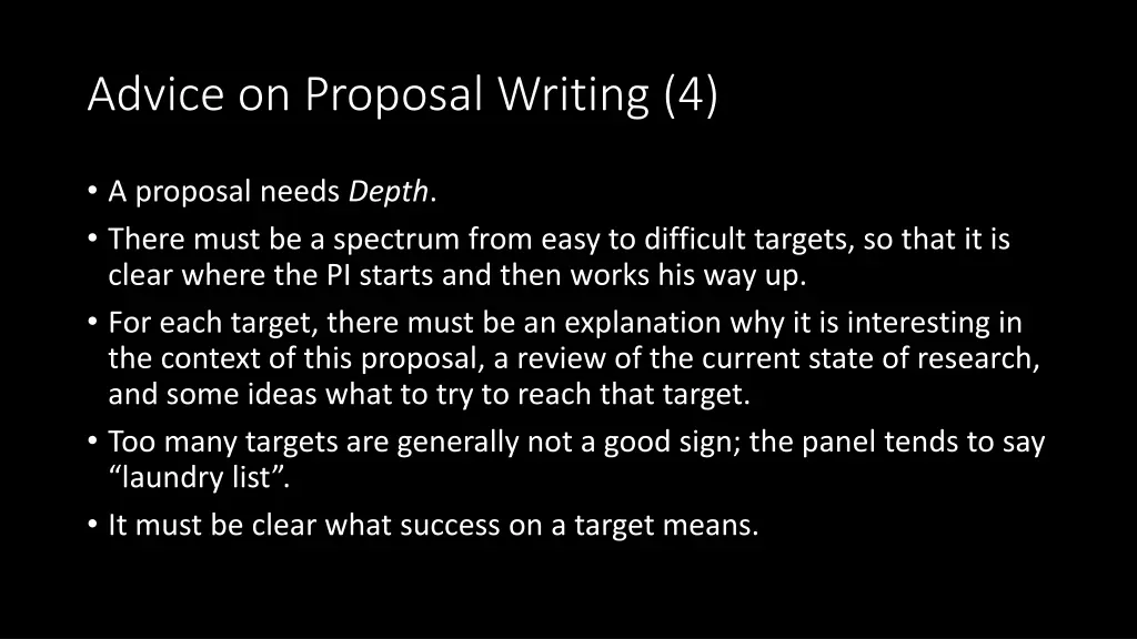 advice on proposal writing 4