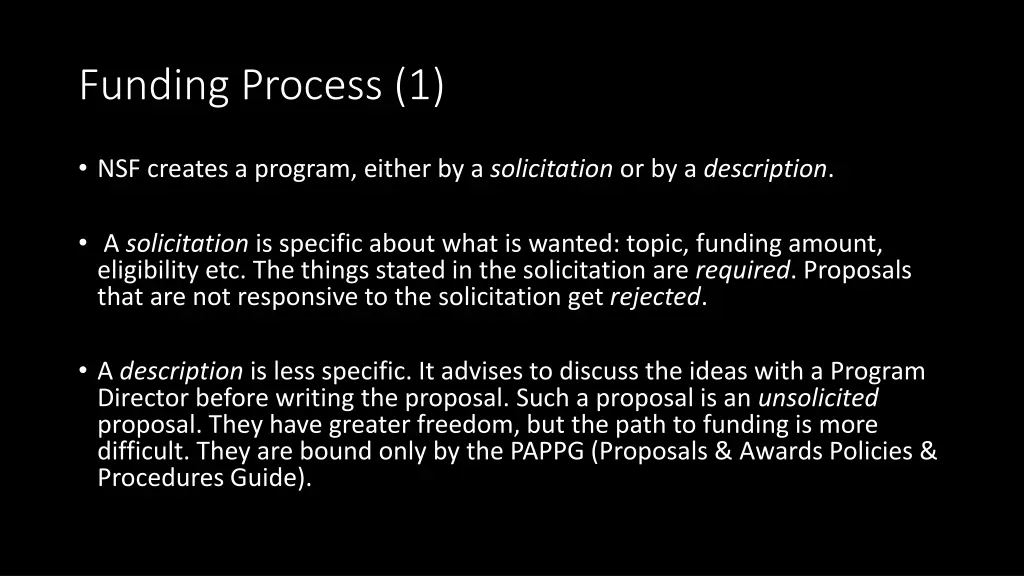 funding process 1