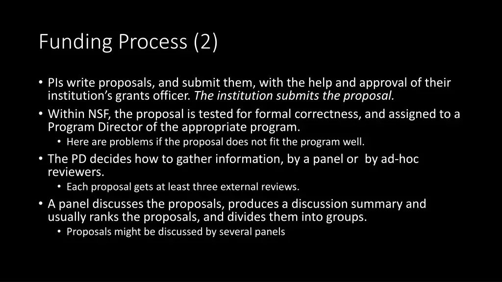 funding process 2