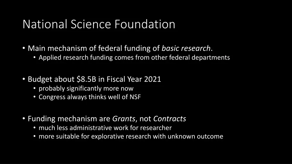 national science foundation