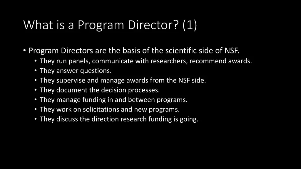 what is a program director 1