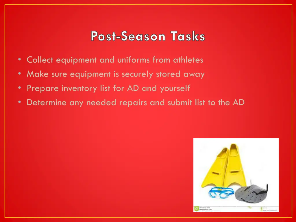 post season tasks