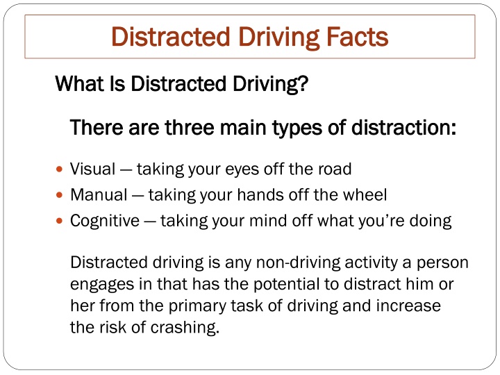 distracted driving facts distracted driving facts