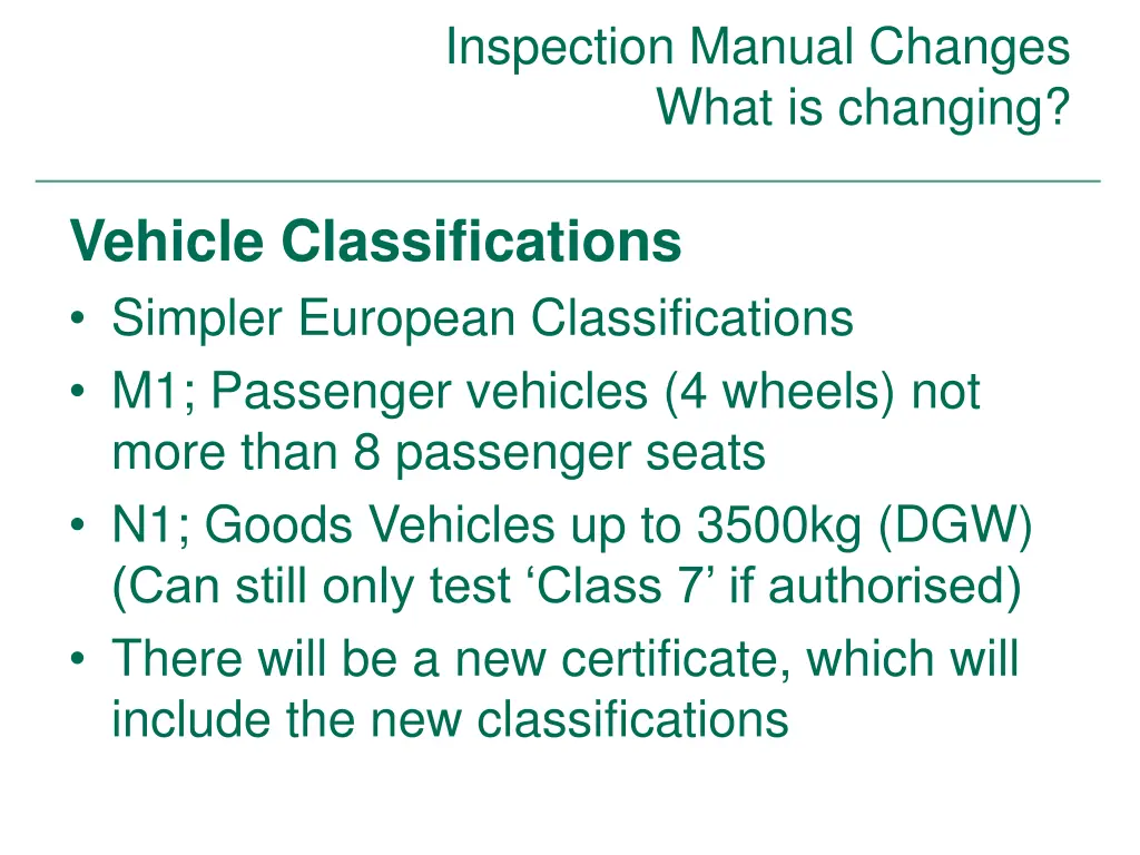 inspection manual changes what is changing 12