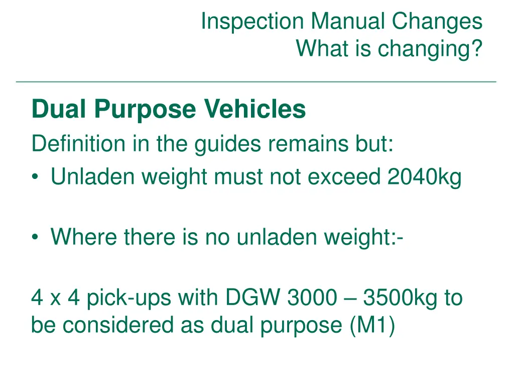 inspection manual changes what is changing 13